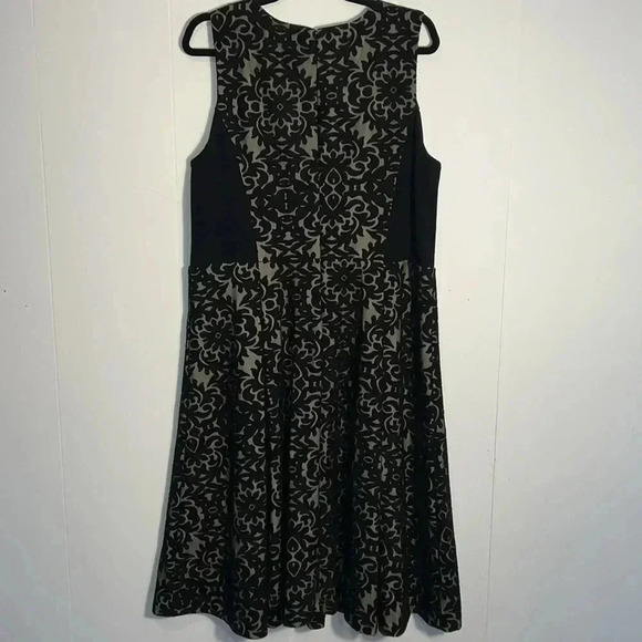 NWT Charter Club Winter Elegance Deep Black Midi Fit & Flare Dress - Picture 2 of 5